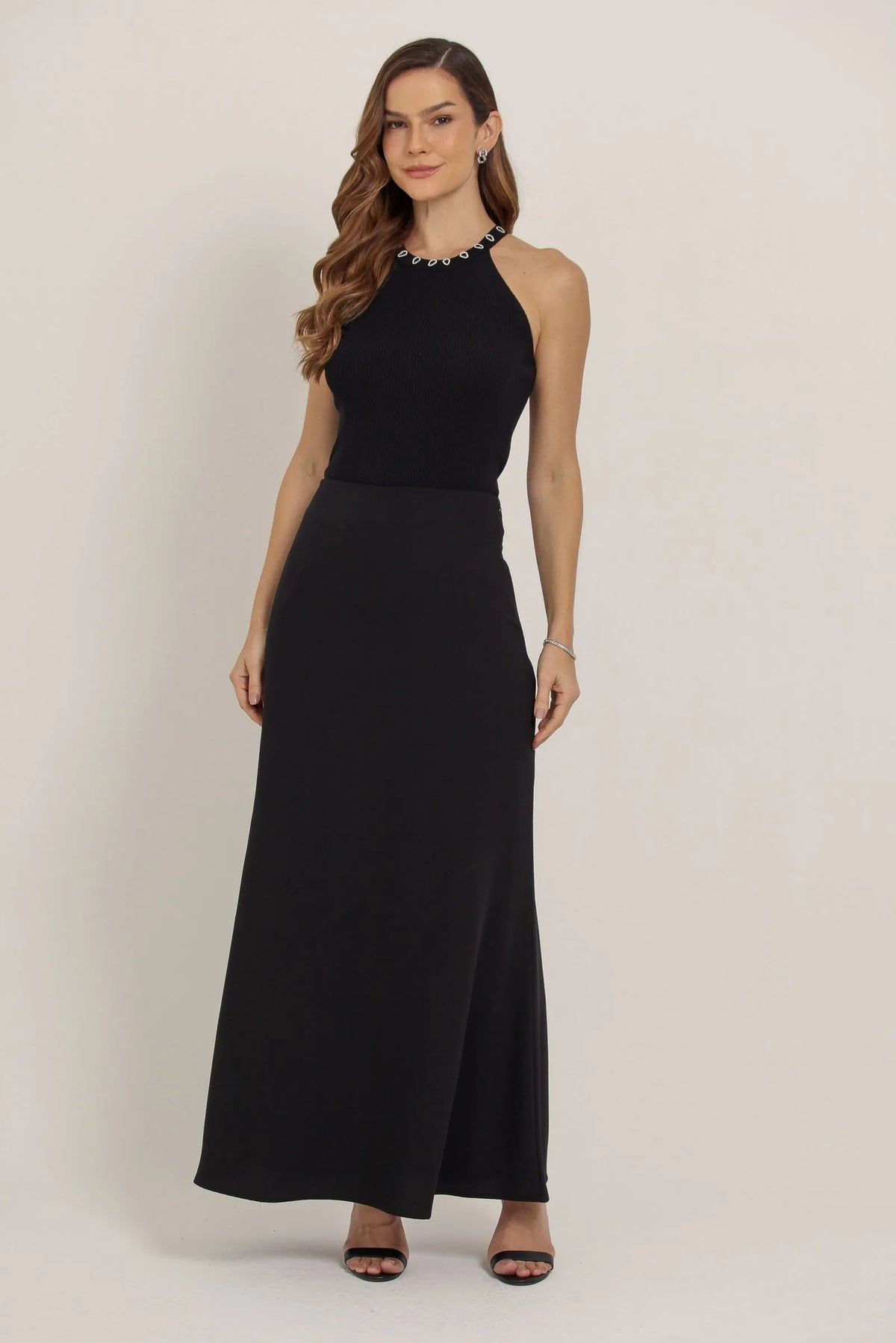 Saia Midi Preta - Iêda ESTRELA