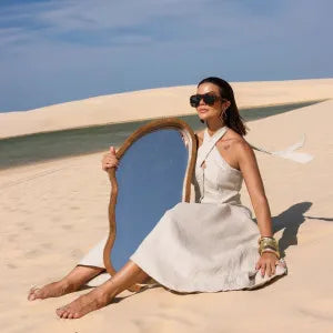 🤍 Saia de Alfaiataria Midi - Ieda ESTRELA